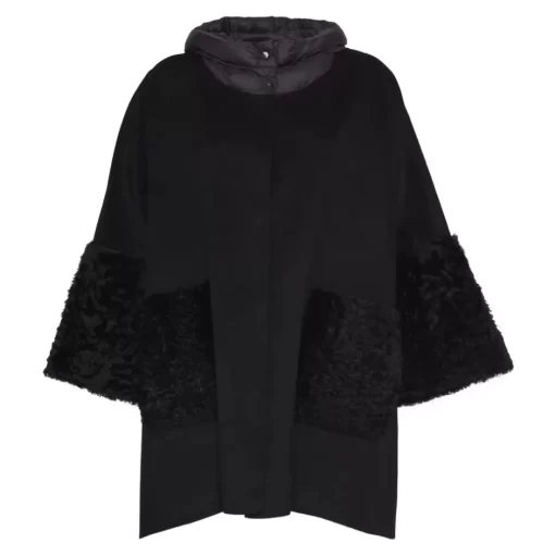 Fratelli Rossetti Cape In Wool And Shearling*Women Outerwear